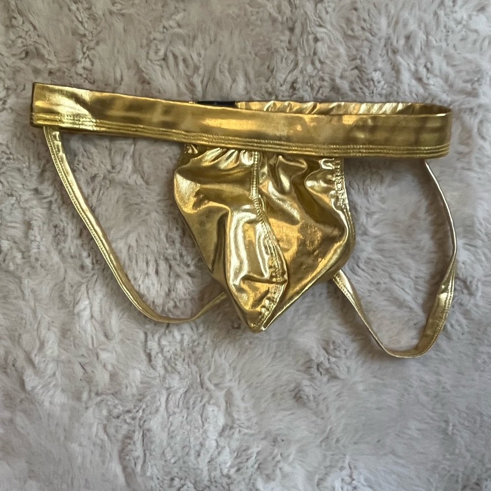 Mens Gold Metallic Jock